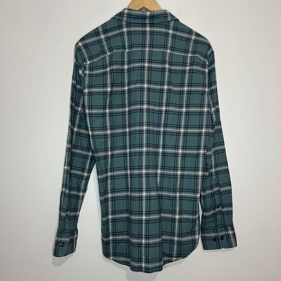 Bonobos Green Windowpane Slim Cotton Blend Flannel - Picture 5 of 5